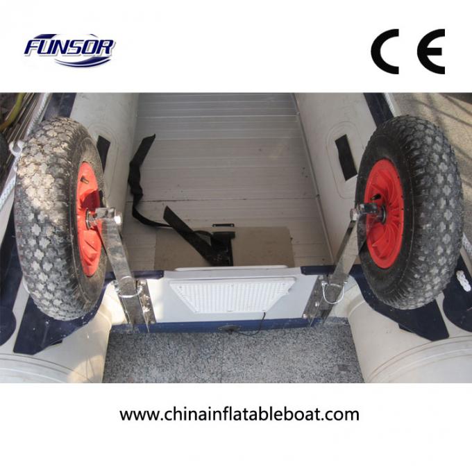 380 Reinforced Boat Launching Wheels To Carry Boat , Inflatable Boat Wheels