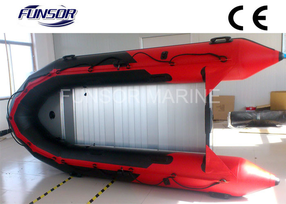 China Red PVC Foldable Inflatable Boat Aluminum Floor Inflatable Boats CE / ISO supplier