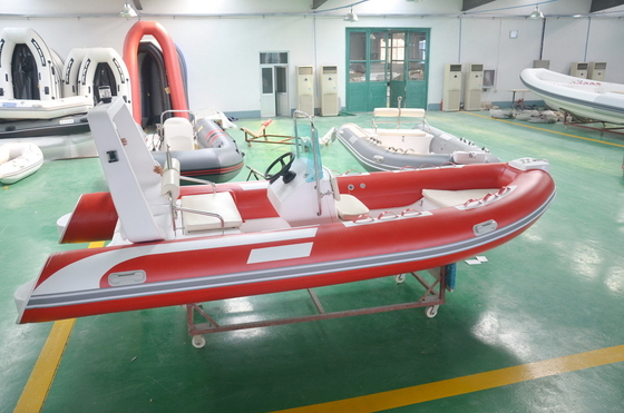 China 4.8m Semi - Rigid FRP Foldable Inflatable Boat Inflatable Fishing Boats With Certificate supplier