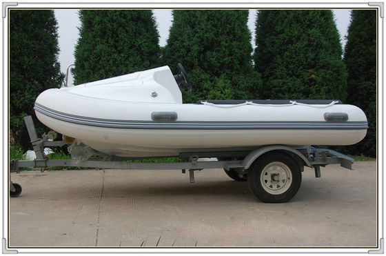 China Grey 1.2mm PVC 3 Person Motorized Inflatable Yacht Tenders With Canopy / Trailer supplier