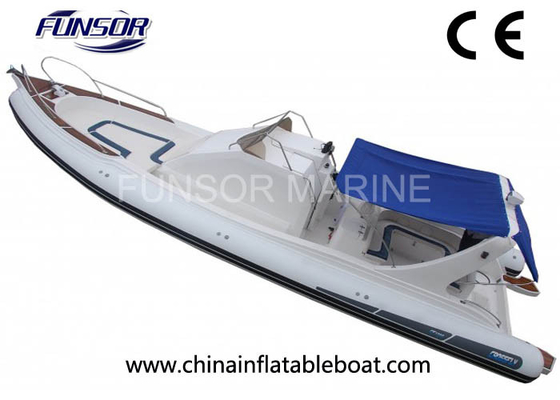 China Large 9.6m PVC Fishing Inflatable Rib Boats 20 Person With Hydraulic Steering System supplier