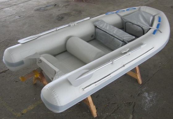 China Gray / Red 5 Person Inflatable Boat Semi FRP Boats With YAMAHA Motor supplier