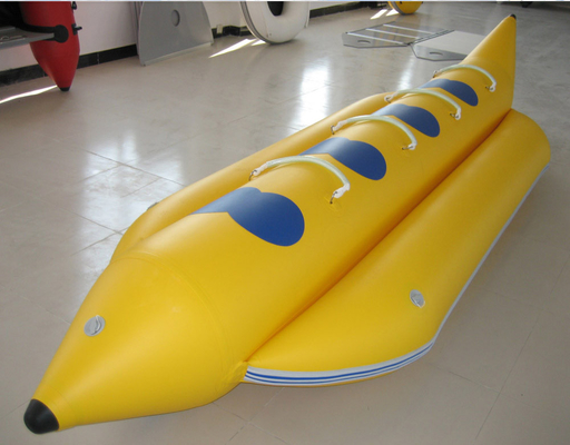 China 0.9mm PVC Inflatable Banana Boat Four Person Inflatable Boat For Lake supplier