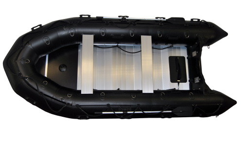 China Black Long Military Inflatable Boats , 8 Person Motorized Inflatable Boat supplier