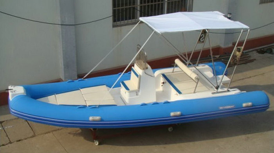 China Funsor Marine Semi - fiberglass Inflatable RIB Boats 1980kg Max Load 5.5 meter supplier