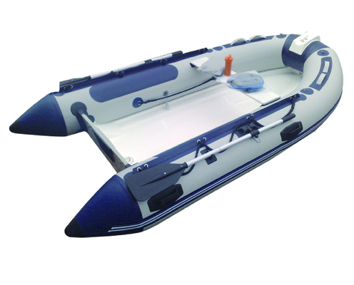 China 3.0m Rigid Fishing Inflatable RIB Boats Two Layers Fiberglass Hull Light Grey supplier