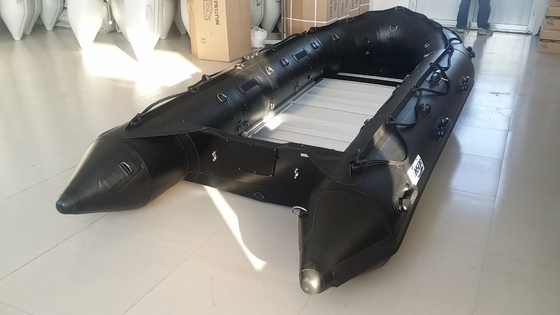 China 1.2mm PVC Military Attack Boats For Patrol , Black Color Aluminum Floor supplier
