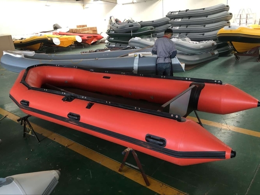 China Color Hypalon Foldable Inflatable Boat Aluminum Floor For Rescue supplier