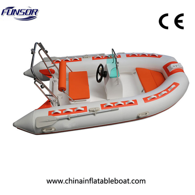 China Three Point Six Meter Black Rigid Inflatable Boat For Entertainment And Fishing supplier