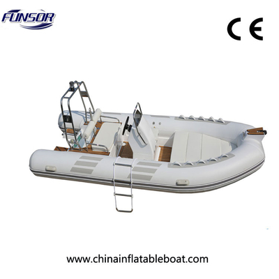 China White Color RIB  FHH R480 Folding Inflatable Boat For Fishing And Rescue supplier