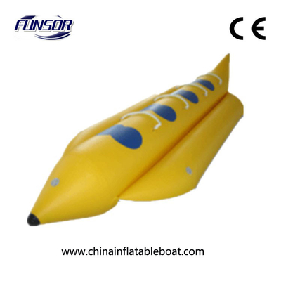 China Yellow Lovely And Durable Inflatable Banana Boat For 6 People To Match supplier