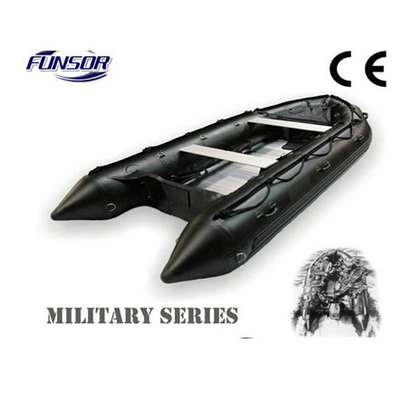 China 4.3M Military Foldable Inflatable Boat With Aluminum Floor For Rescue Or Fishing supplier