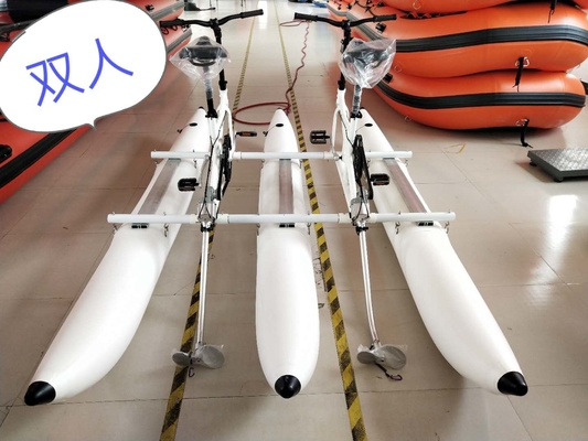 China Water Bicycle With inflatable PVC tube in white color Two person supplier