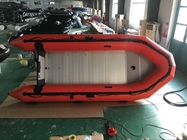 Orange Color Hypalon Foldable Inflatable Boat Aluminum Floor 470cm Length For Rescue