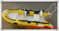 Deep V Fiberglass Rib Rigid Hull Inflatable Boat With With Console / Steering System supplier