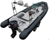 Black Hypalon color Rigid Hull Inflatable RHIB Boat with Outboard Motor for fishing and rescue supplier